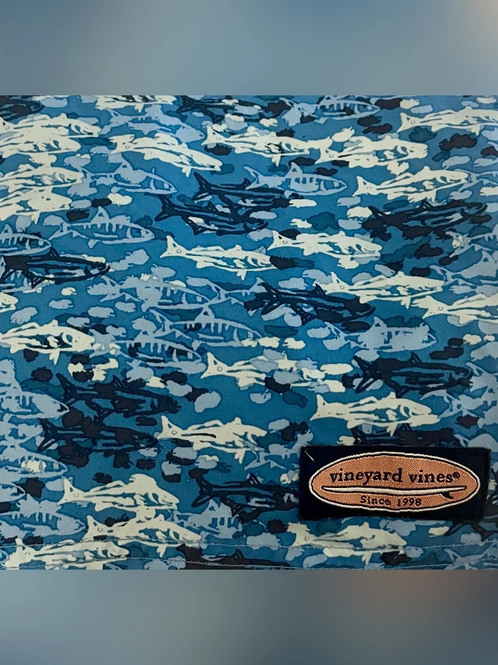 🦈 Vineyard Vines Boys Shark Print Swim Trunks | Size Small (8–10)